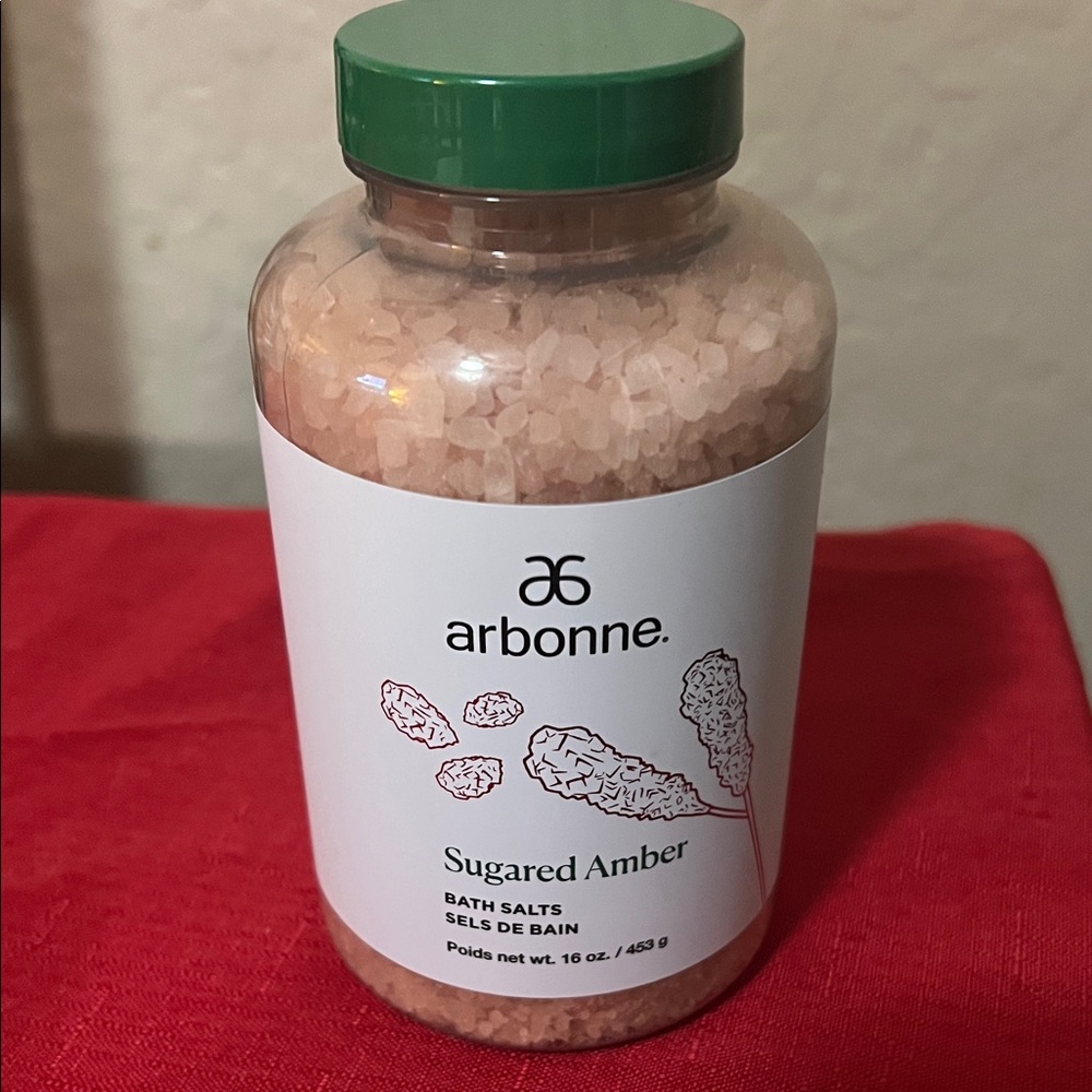 Arbonne Sugared Amber Bath Salts - Soft Pink